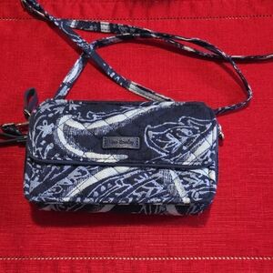 Vera Bradley Blue and White Patterned Crossbody Bag